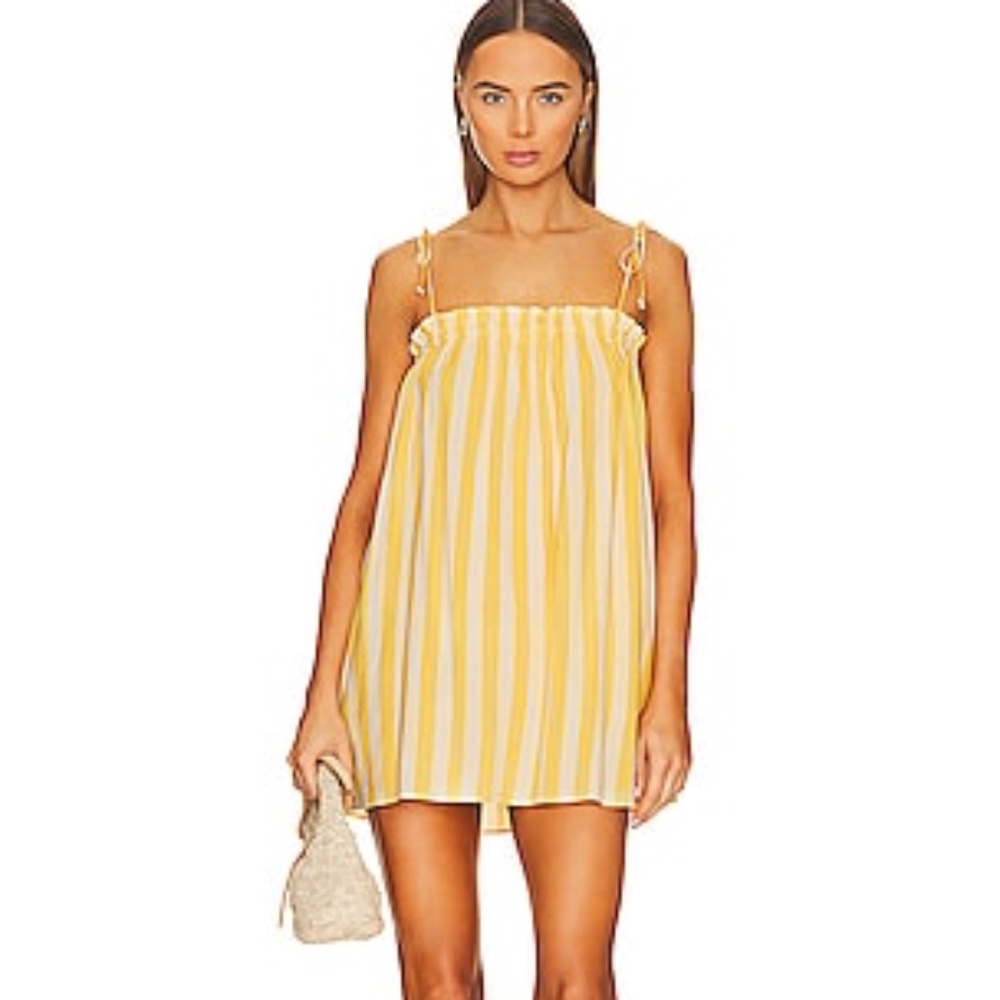 SHOW ME YOUR MUMU Angel Mini Dress in Sunny Stripe